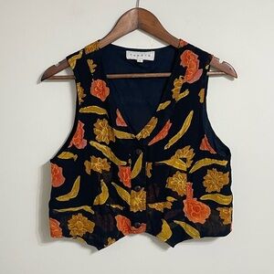 Multicolored Crop Vest Top